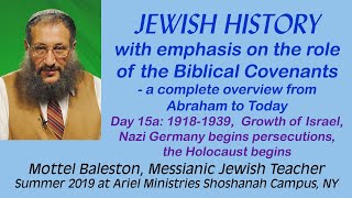 Jewish History & the Covenants 15a, Holocaust begins, a Messianic Understanding, Mottel Baleston
