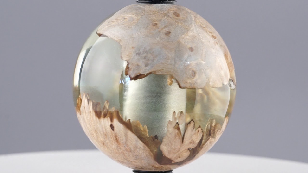 B2 Hookah F-22 Orb Planet 10, a Precious Cut Collection Hand Made in USA  Resin & Burl Wood