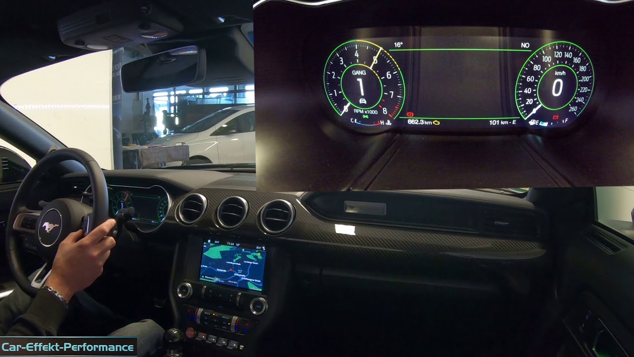 Ford Mustang 2018 digitales Display, Systemtest, Infotainment-System