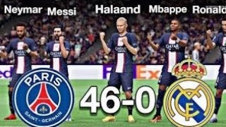 When Mbappe & Ronaldo & Messi & Haland & Neymar play together | Paris vs Real madrid | EAFC24