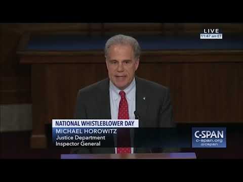 Michael Horowitz speaks at National Whistleblower Day 2018
