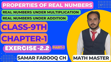 properties of real numbers | properties of real numbers W.R.T multiplication and addtion | 9th class