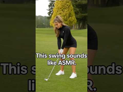 This swing sounds like ASMR 😴💤 #funny #shorts #reels #golf #girl #asmr