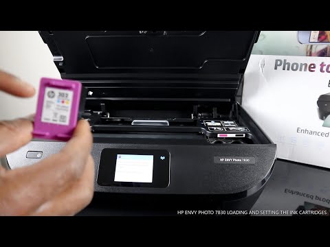 HP ENVY PHOTO 7830 LOADING AND SETTING THE INK CARTRIDGES