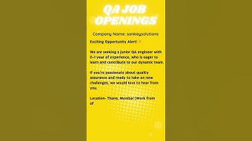 QA JOB OPENING FOR MANUAL TESTING  #automation #selenium #manualtesting #qa #viral #yt #ytshorts