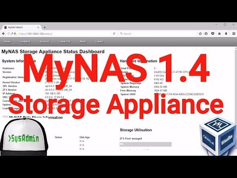 MyNAS 1.4 Storage Appliance Installation + Configuration + Overview on Oracle VirtualBox [2017]