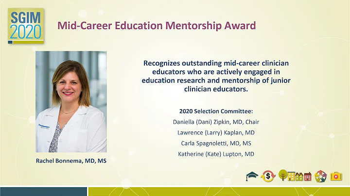 Mid-Career Education Mentorship Award Rachel Bonne...