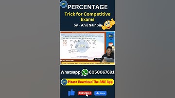 Percentage Explained | Anil Sir | @Anil NairClasses #education #ytshorts #anc