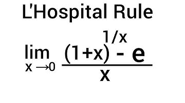 lim x→0 (1+x)^1/x - e/x || L