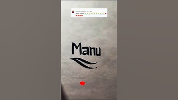 Manu #handwriting #sandart #calligraphy #name #viral #viralvideo #drawing #shorts #love #short