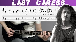 METALLICA - LAST CARESS (Guitar cover with TAB | Lesson)