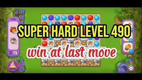 Super Hard Level 490 No Boosters 💫 Match-3 Game Gardenscapes #games #gameplay #gaming