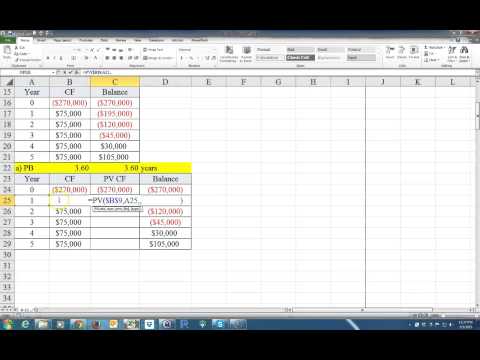 How to Calculate the Payback Period and the Discounted Payback Period on Excel