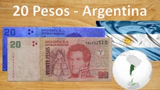 Grandioso Billete de 20 pesos argentinos