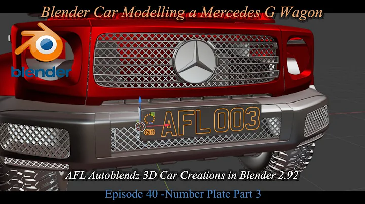 How to model 3D Cars in Blender  Mercedes G Wagon Episode 40 - Model a Number Plate Part 3
