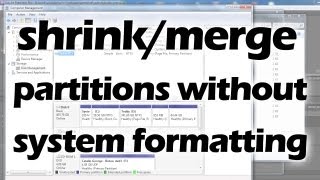 Shrink / Merge partitions without system formatting screenshot 3