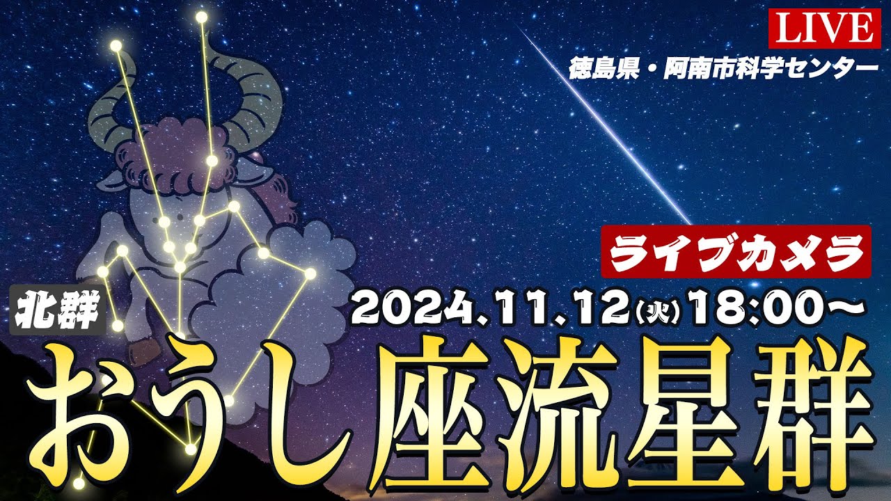 天体ライブ】おうし座流星群2024（北群）ライブカメラ/2024年11月12日