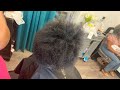 She did a big chop and her hair needs some TLC| Silk press on TWA| hot combing short hair