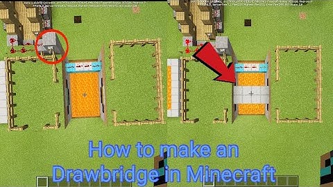 How to make an Drawbridge part 2 in Minecraft (Bedrock/Java/Xbox/Console/Windows 10/Nintendo/PE/PS)