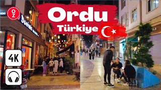 ORDU - Türkiye 🇹🇷 4K Full City Walking Tour | Spending a Night in Altinordu