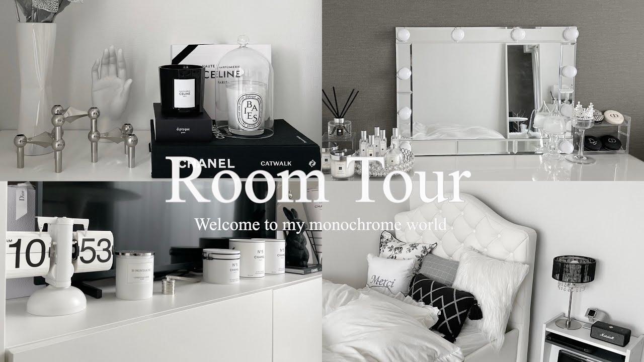 Room Tour〗モノトーンインテリア｜一人暮らし｜大学生のお部屋紹介