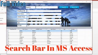 How to Create Search Bar For Form In MS ACCESS Full Tutorial Easy