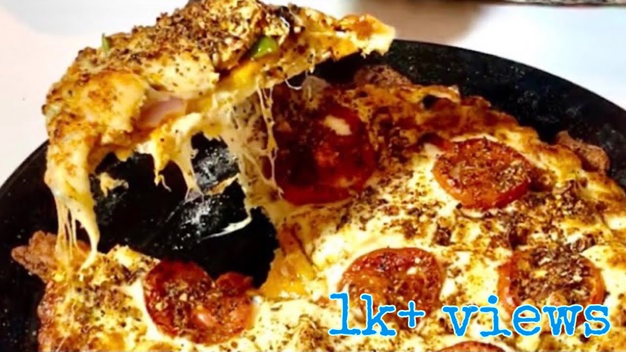 DOMINO'S STYLE HOMEMADE CHEESY PIZZA!!! - YouTube