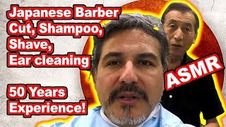 classic 床屋さん japanese barbershop cut shave asmr gopro take 2