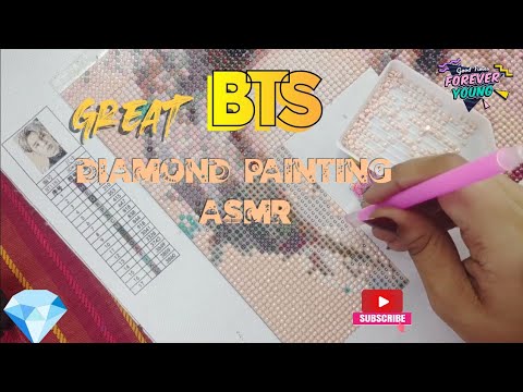 magical BTS diamond painting with 25 k beads