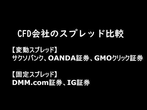 CFD会社の「ライブ配信レート」からスプレッド比較