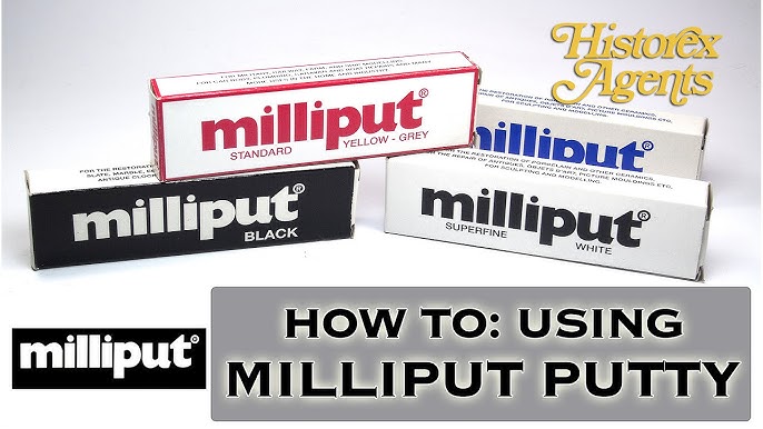 Milliput Epoxy Putty (6 Sticks) Superfine White Cold Setting Modelling  Restoring Sculpting by Milliput