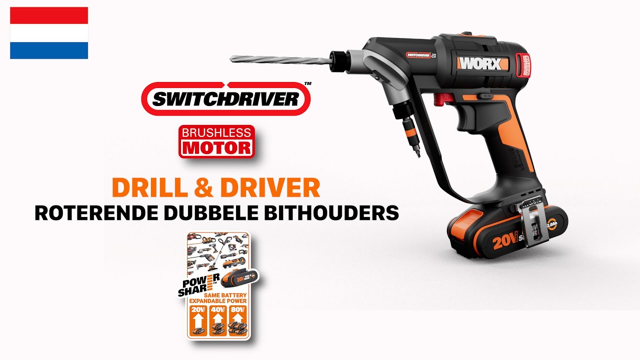WORX WX177 SWITCHDRIVER NL - YouTube