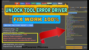 UNLOCK TOOL ERROR DRIVER FIX WORK 100%