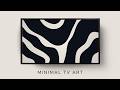 Minimal Abstract Black &amp; Beige Organic Shapes | Modern Frame TV Art 4K Screensaver