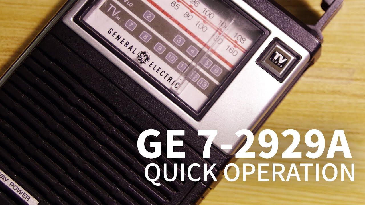 1976 GE 7-2929A Portable Radio Quick Manual - YouTube