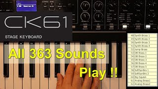 【YAMAHA CK61】全音色演奏 / All 363 Sounds Play !!