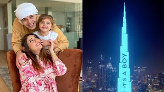 BIGGEST BABY GENDER REVEAL ON BURJ KHALIFA IN DUBAI | ANASALA BABY REVEAL |Dubai Life 4K