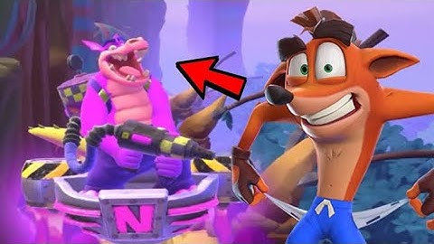 I defeated oxide dingodile in crash on the run!