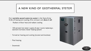 Hydron Module: The All-in-One Geothermal System, Our Variable-Speed Water-to-Water Webinar
