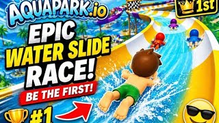 Aquapark.io LIVE 🔴 EPIC Water Slide Race! 🏆 Can I Win Every Match? 😱 screenshot 3