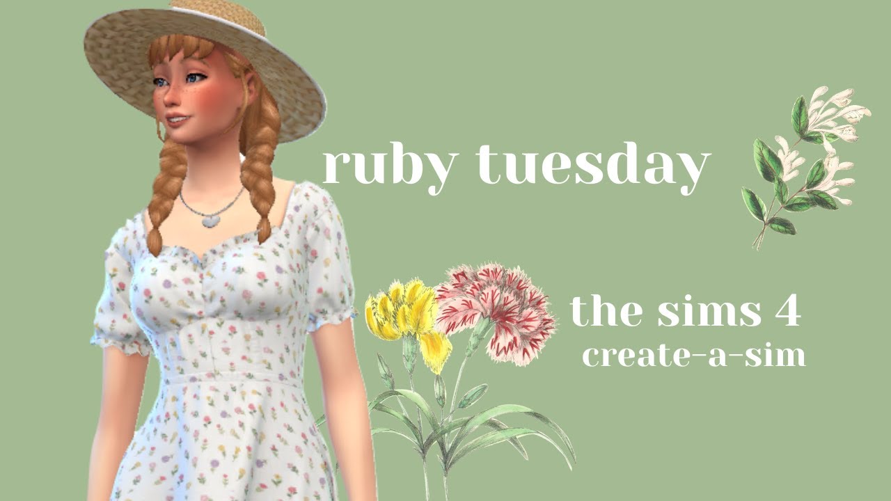 ruby tuesday | the sims 4 create-a-sim - YouTube