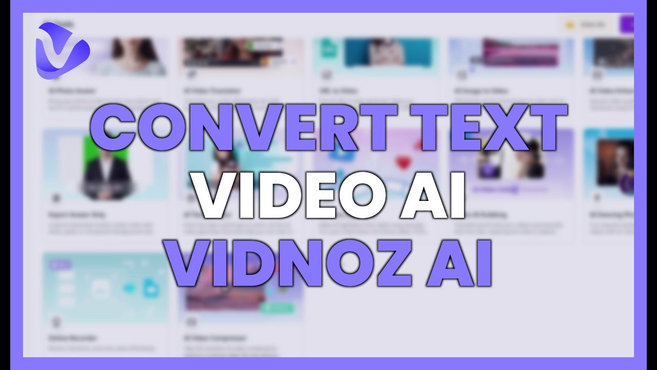 CONVERT TEXT to VIDEO with AI in VIDNOZ AI quickly and easily - YouTube