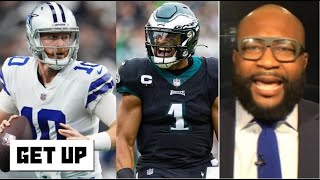 GET UP | Marcus Spears all-in Jalen Hurts take down Cooper Rush in Eagles vs Cowboys in Week 6