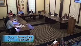 Hudson Finance Committee August 19, 2019