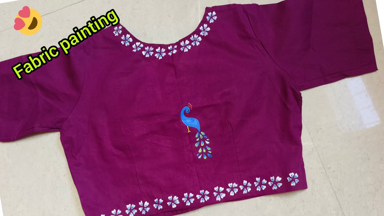 নতুনদের জন্য ফেব্রিক ডিজাইন করার সরল পদ্ধতি 🎨🖌️,#fabric paint #you tube long video #hand painting 