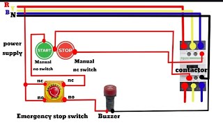 emergency stop button _switch wiring diagram @uae electrical