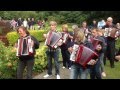 Forth Bridges Accordion Band playing  working man in Bo'ness