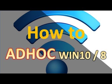 How to set up an AdHoc WiFi network in Windows 10 & 8 | #adhoc #ad-hoc