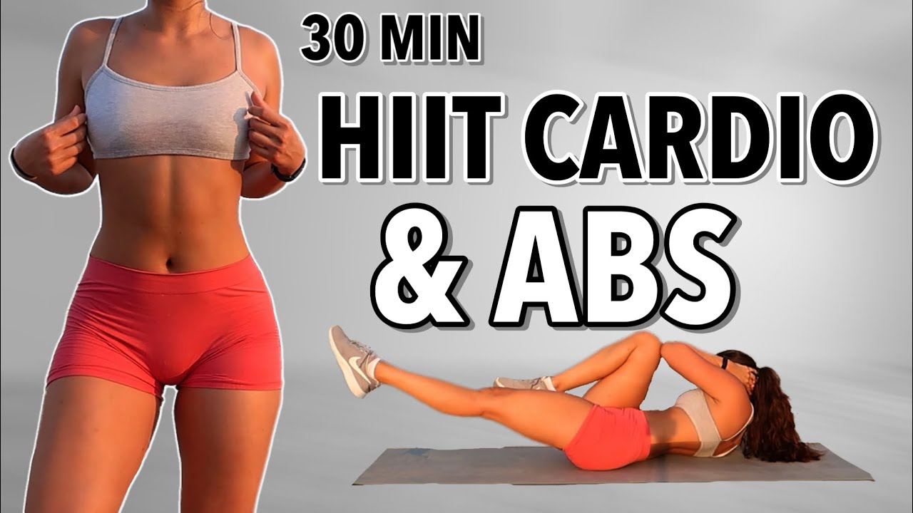 30 MIN HIIT CARDIO & ABS WORKOUT - Full Body, No Repeats, No Equipment ...