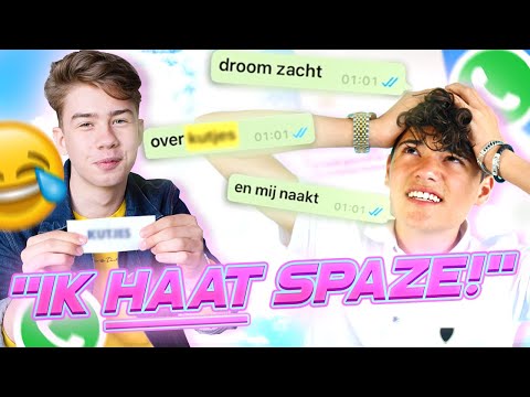 SPAZE LEEST ELKAARS WHATSAPP GESPREKKEN VOOR 😳🤭 | Spaze